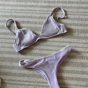Purple velvet bikini shade and shop